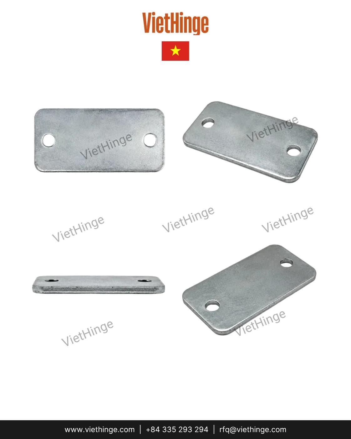 Flat metal bracket assortment with slotted holes