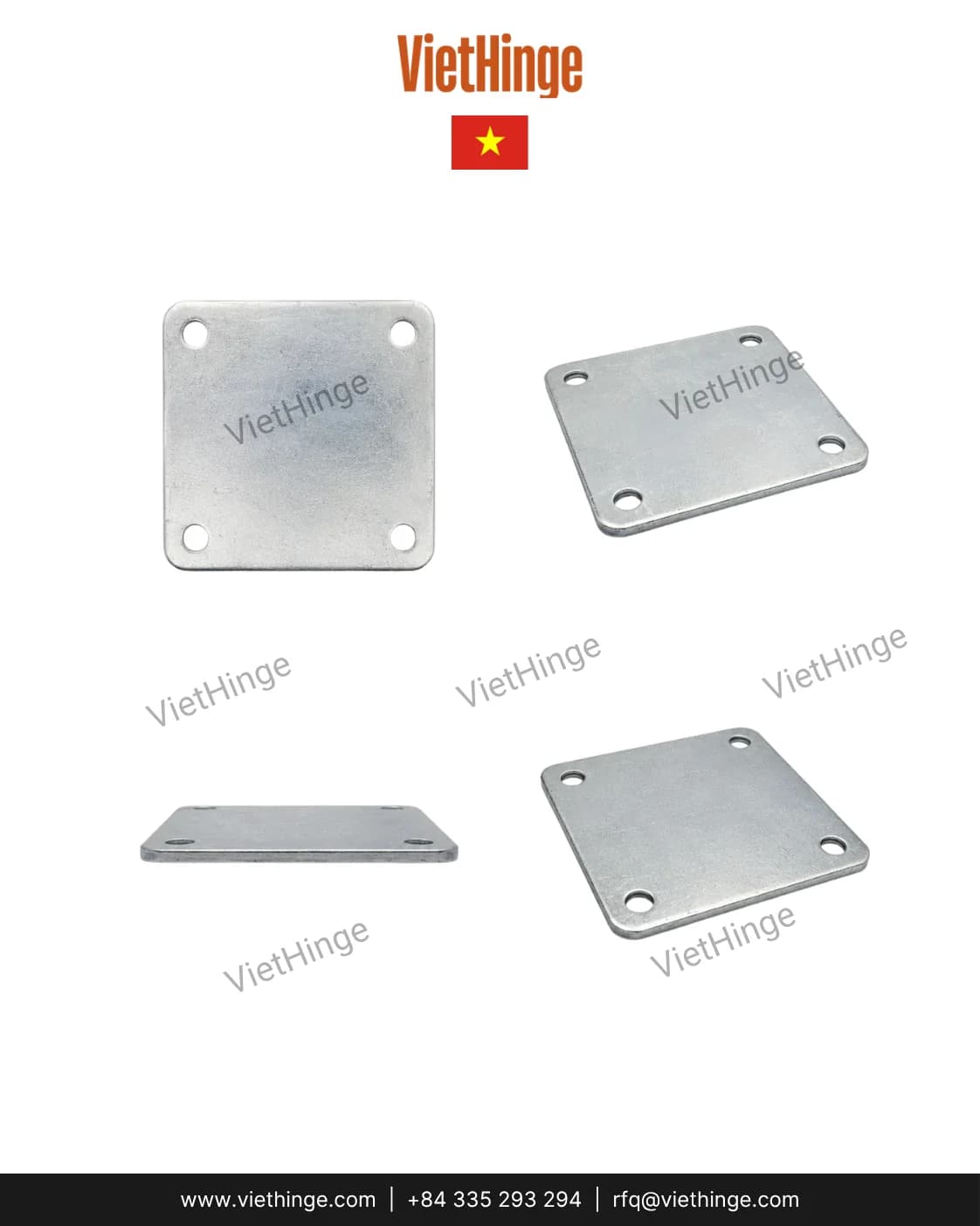 Flat bracket plate configurations for mounting