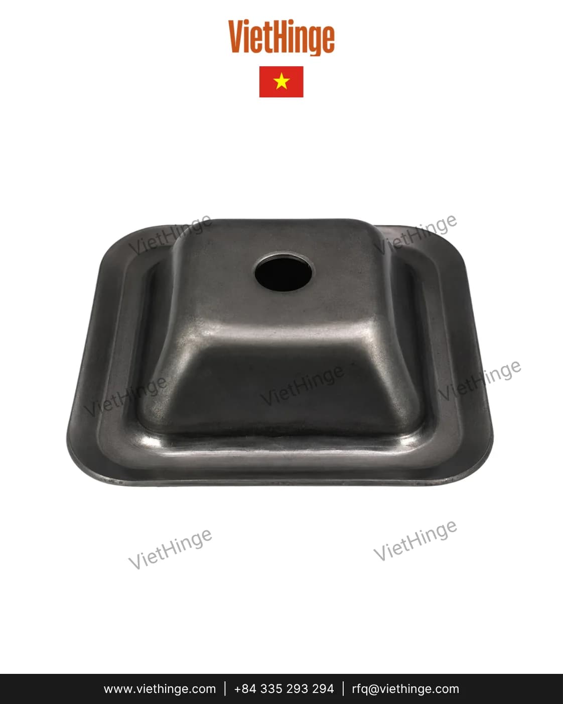 Post flange base plate with mounting holes